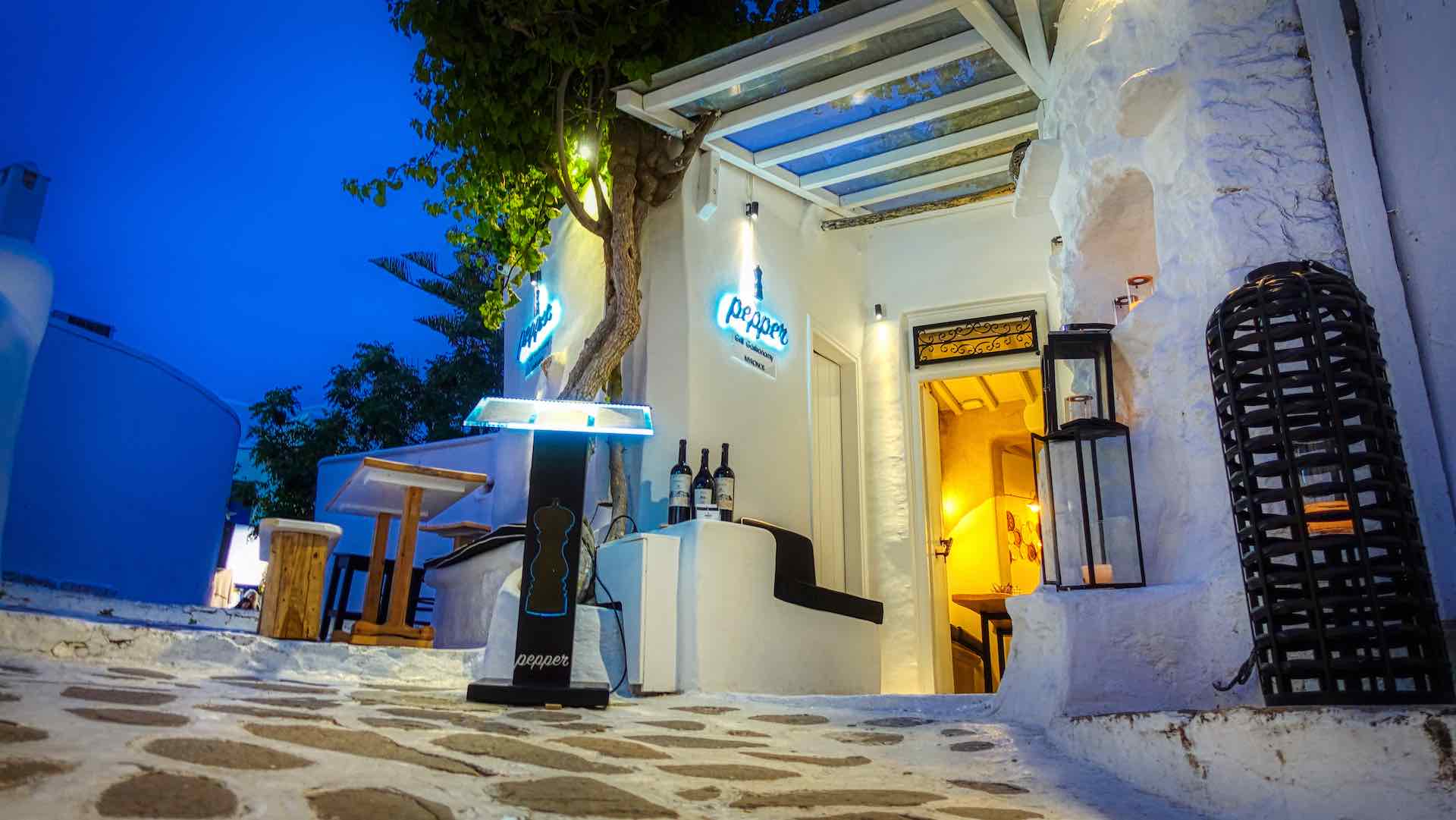 Pepper Grill Gastronomy Mykonos | Greek Restaurant | Cuisine | Souvlaki - Bio | Wines - Cocktails | Authentic Culinary Food Experience